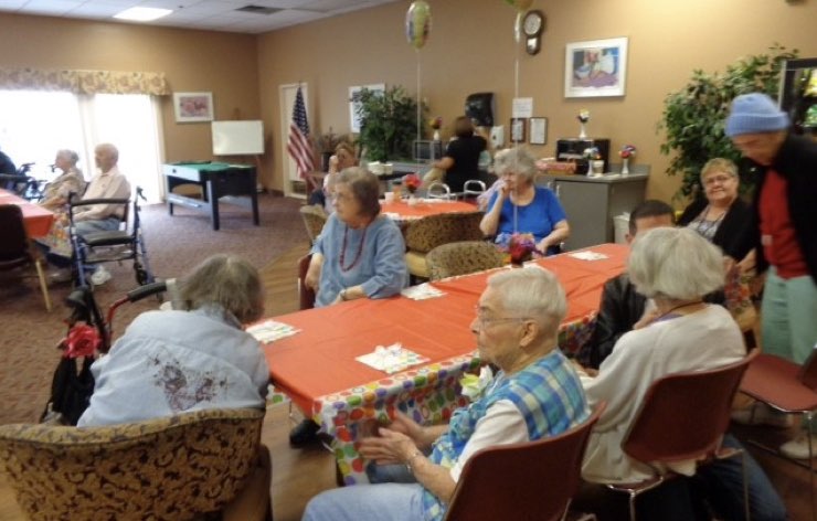 Assisted Living Residents at a Party