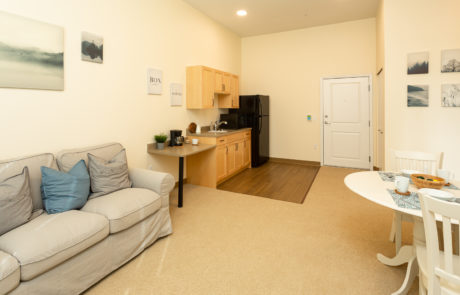 Assisted Living Community Apartment Kitchen Area in Covington Washington