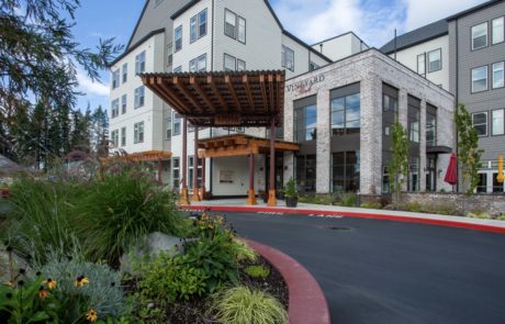 Entrance at Assisted Living Community in Covington WA