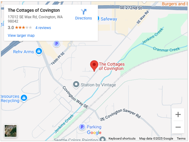 Cottages of Covington google map screenshot