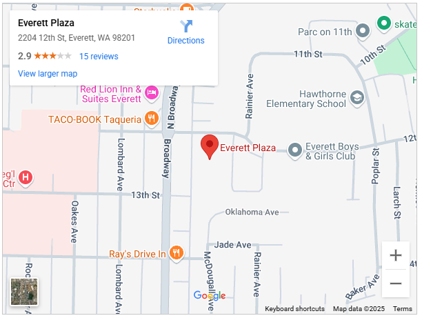 Everett Plaza Independent & Assisted Living google map screenshot