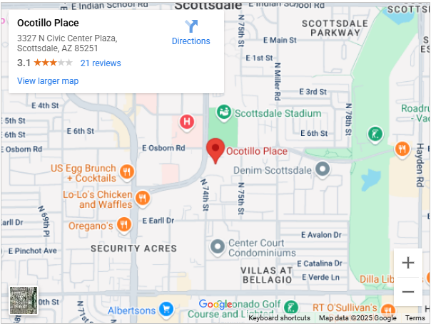 Ocotillo Place google maps screenshot