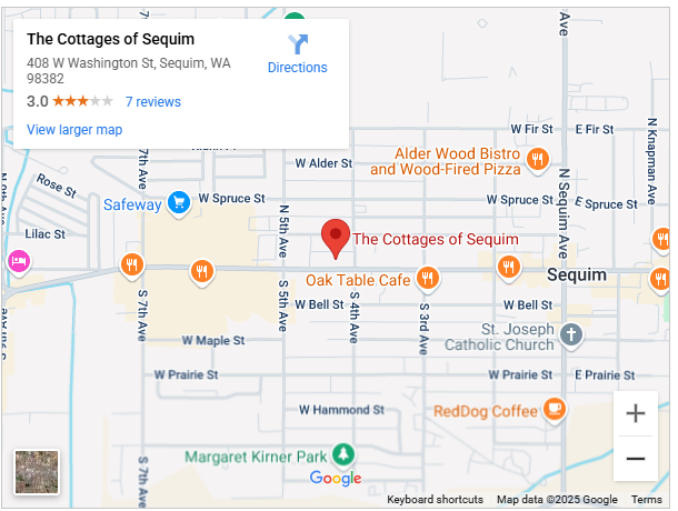 The Cottages of Sequim google maps screenshot